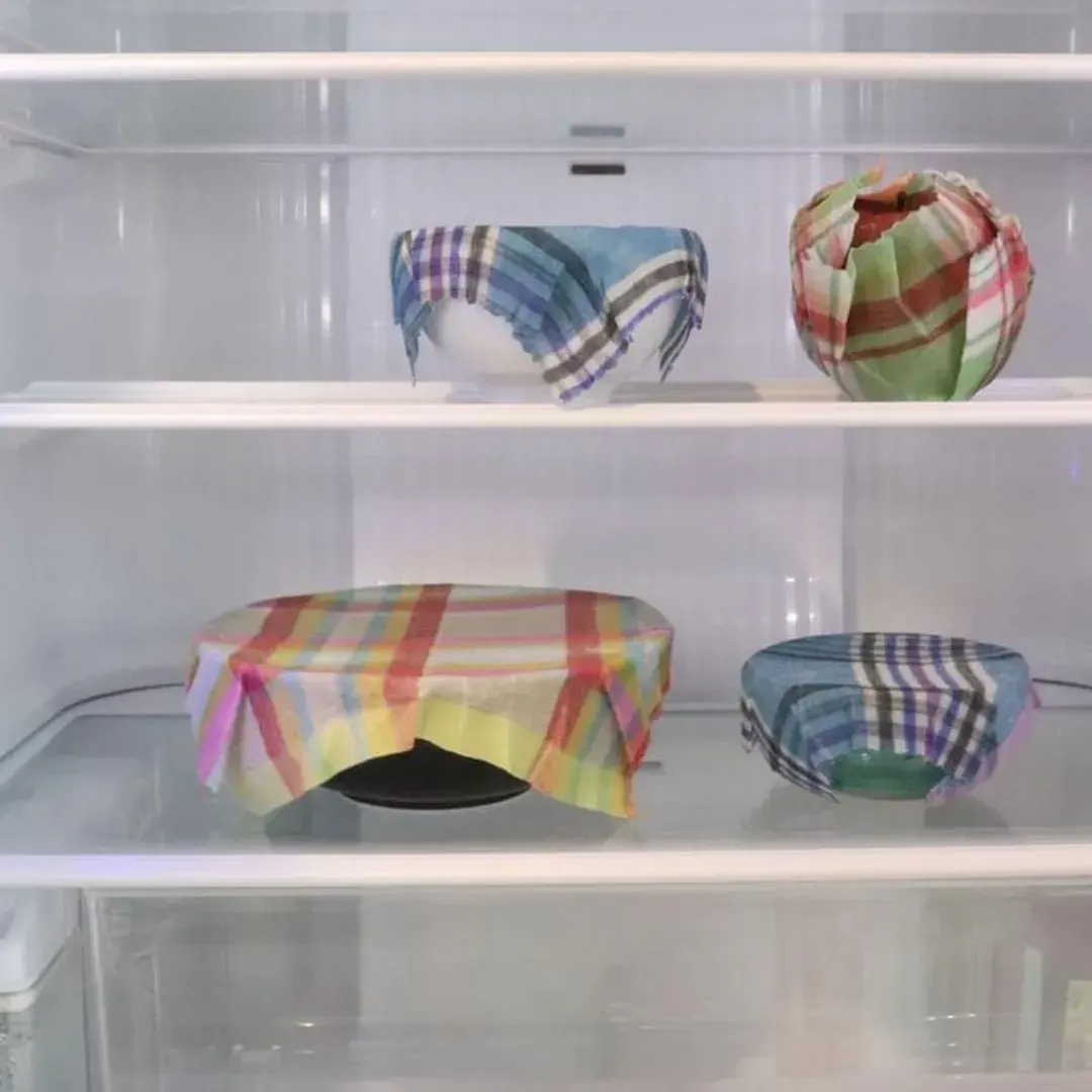 山梨県伝統織物で作るリネン蜜蝋ラップS・M・L3枚セット